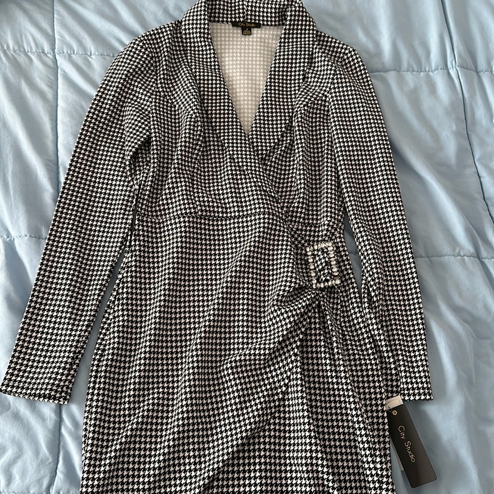 City Studio Checkered Dress